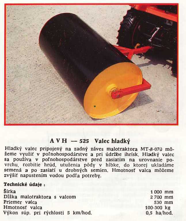 Válec hladký AVH-525