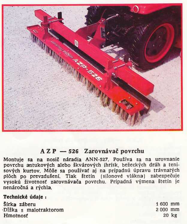 Zarovnávač povrchu AZP-526