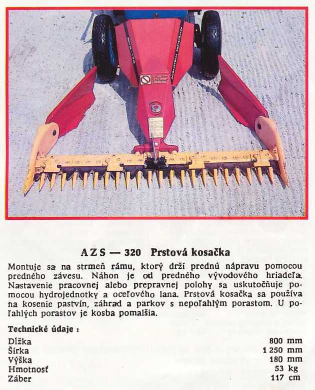 Prstová sekačka AZS-320